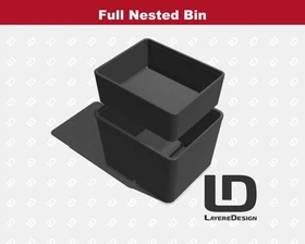 Milwaukee PACKOUT Nested Bins | 3-Drawer Storage | 48-22-84443 | Black or Red