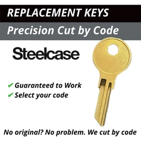 Steelcase Cabinet Keys Office Furniture Replacement Key Cut to Code FR301-FR550