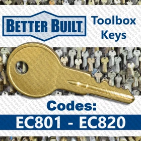 Better Built Tool Box Key Cut to Your Code EC801 - EC820