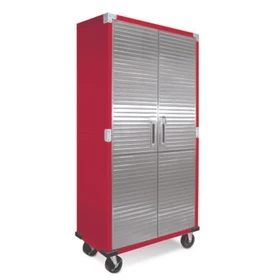 Seville Classics UltraHD 2-Door Rolling Storage Cabinet, 36" W x 18" D x 72" H