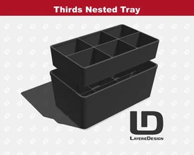 Milwaukee PACKOUT Nested Trays | 3-Drawer Storage | 48-22-8443 | Black or Red