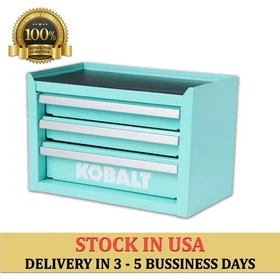 Kobalt Mini 3 Drawer Steel Tool Jewelry Box Hard To Find Rare Base Sold Out New