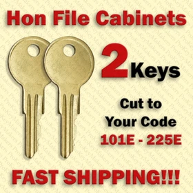 Hon Desk & File Cabinet Key / (2) TWO KEYS / Code Series 101E - 225E