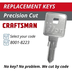 Craftsman Tool Box Key Tool Chest Replacement 8001-8223