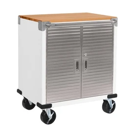 Seville Classics UltraHD 2-Door Rolling Cabinet, 28" W x 18" D x 34.5" H