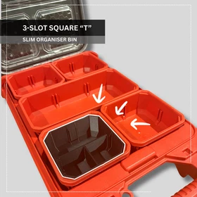 Milwaukee Low-Profile Compact Organiser Small Bins | for 48-22-8431 & 48-22-8436