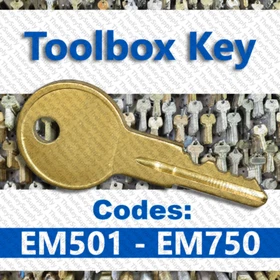 Tool Box Replacement Key Cut to Your Code EM501 - EM750
