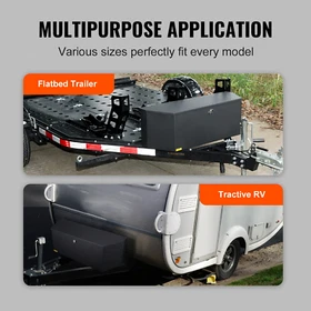 Heavy Duty Carbon Steel Trailer Tongue Box - Secure Tool Chest for Pickup Trucks
