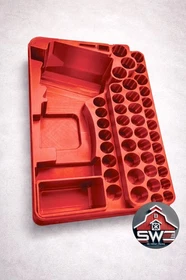 Insert Organizer for Milwaukee Packout 48-22-8435 | M12 Stubby 3/8 Impact Wrench