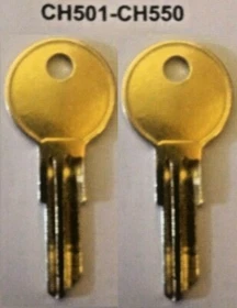 2 UWS Toolbox Key Code Cut CH501 to CH550 Truck Tool Box Lock Key