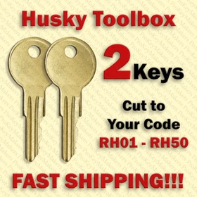 Husky Toolbox Key / (2) TWO KEYS / Select your code RH01 - RH50
