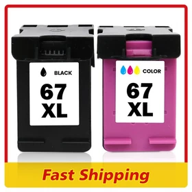 67XL Ink Cartridge for HP 67 Ink Deskjet 2700e 2755e 4100e 4155e Envy 6010 6030
