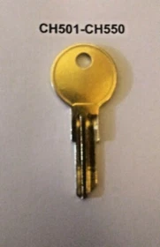 lot of 50 keys cut to key codes CH501 To CH550 UWS  Tool box Truck