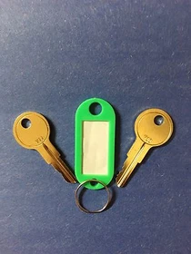 2 Steelcase File Cabinet Keys FR Series FR401-FR450 With Key Tag Key Cut to Code