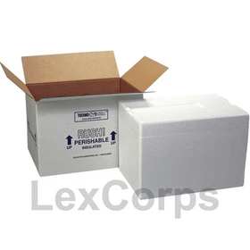 Polar Tech Insulated Foam Container with Shipping Box Thermo Chill Mailer