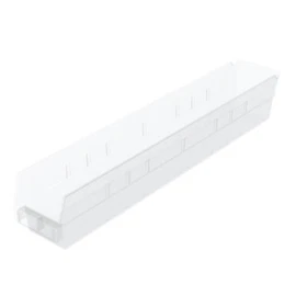 (12 Pack) 30124 Akro-Mils 23-5/8" x 4-1/8" x 4" Shelf Bin Storage Container