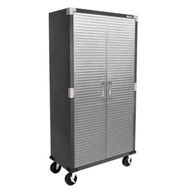Seville Classics UltraHD 2-Door Rolling Storage Cabinet, 36" W x 18" D x 72" H