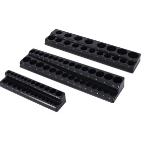 3 Piece Metric Magnetic Socket Organizers - Perfect for Toolboxes & Storage