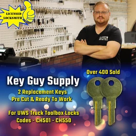 CH501-CH550. 2 replacement keys for UWS Tool box truck Locks. cut to your code. 
