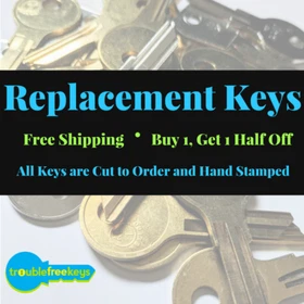 Replacement Steelcase File Cabinet Key, FR301-FR550 - 2nd Key Half Price