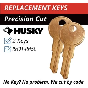 Husky Tool Box Keys Cut to Code Replacement Lock Key RH01-RH50