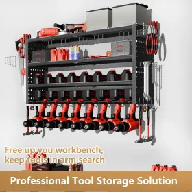 YMW-4C-8S-DD 1R2P3I Power Tool Organizer Wall Mount Drill #2