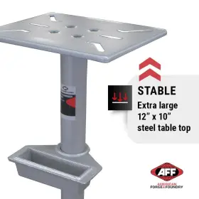 874015003796 AFF Bench Grinder Vise Stand Predrilled Mounting #2