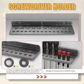 696602472842 AHOWPD Screwdriver Organizer Hammer Rack Pliers #3