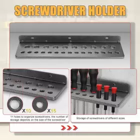 764690706290 AHOWPD Screwdriver Organizer Hammer Rack Pliers #3