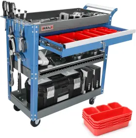 JS15 AIRAJ Tier Rolling Tool Wheels Mechanic Drawers Utility