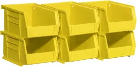 08212YELLO AKRO-MILS Akrobins Storage Bins Space Pack