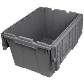 39120GREY AKRO-MILS Storage Tote Hinged Lid
