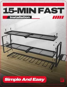 632770465231 AMOOWIS Power Tool Organizer Garage Drill Box #2