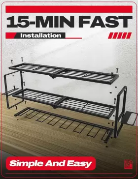 689850246129 AMOOWIS Power Tool Storage Rack Organizer Shelf #2