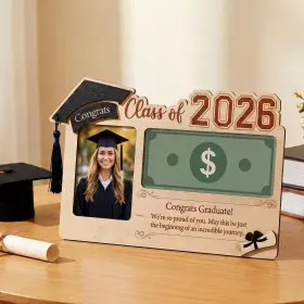 YON-AMYHILL-4755 AMYHILL Graduation Holder Frame Wooden Cash