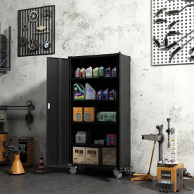 ABBUS0031 AOBABO Tall Door Rolling Locking Storage Cabinet Wi #2