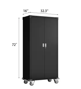 ABBUS0031 AOBABO Tall Door Rolling Locking Storage Cabinet Wi #3