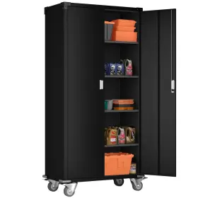 ABBUS0031 AOBABO Tall Door Rolling Locking Storage Cabinet Wi