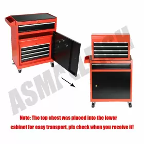 DD4150 ASMALLFISH Rolling Tool Box Organizer Chest Sliding #2