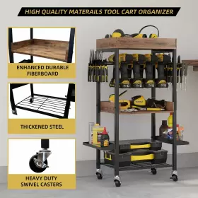 726208282122 AUNULAHCA Power Tool Organizer Rolling Chest #3