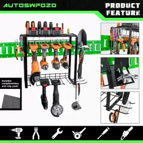 E8C-BK2 AUTOSWPOZO Track Power Tool Organizer Utility Storage #3