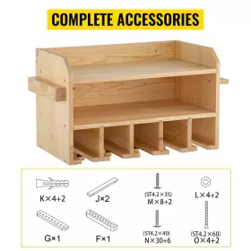 ZTSNCDTYMSS2507V2V0 BENTISM Power Tool Organizer Wall Holder #2
