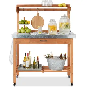 SKY6414 BEST CHOICE PRODUCTS Mobile Table Storage Cabinet Top