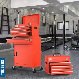 696582772406 BIG LIGHTING DEALS Rolling Tool Chest Box Wheels #2