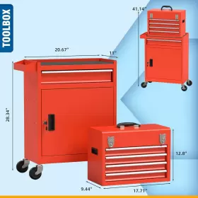 696582772406 BIG LIGHTING DEALS Rolling Tool Chest Box Wheels #3