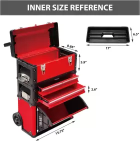 TRJF-C305ABD BIG RED Torin Garage Workshop Organizer Steel #3