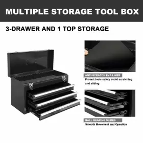 850038812430 BIG RED Drawer Tool Box Steel Chest Latch Closur #3