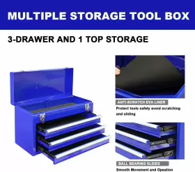 ANTBD133-XU BIG RED Drawer Tool Box Steel Chest Latches #3