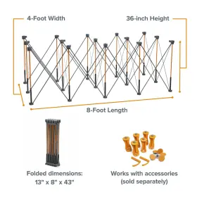 878258008488 BORA Centipede Tall Folding Workstand Strap Coll #2