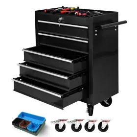 967681070934 BOUPOWER Tool Chest Wheels Locking Rolling Box